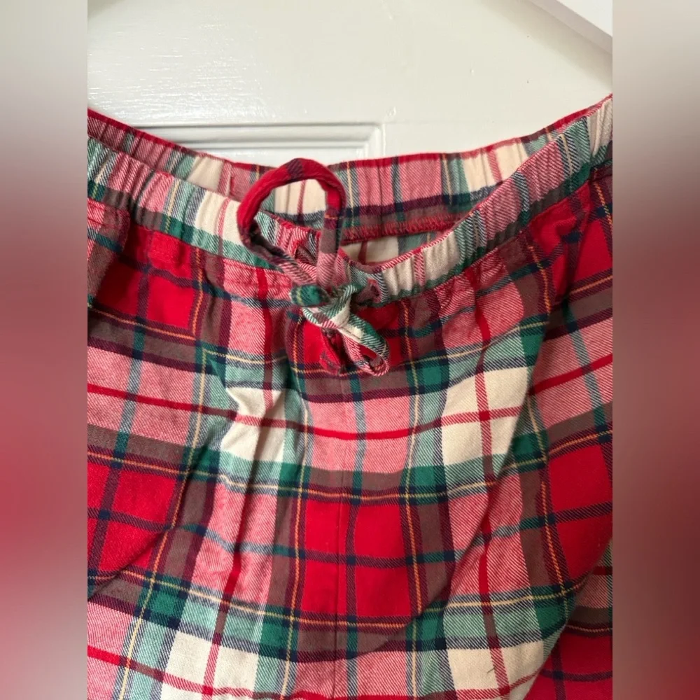 Hanna Andersson Red Holiday Plaid Adult Holiday Flannel Pajama Pants  L NWT